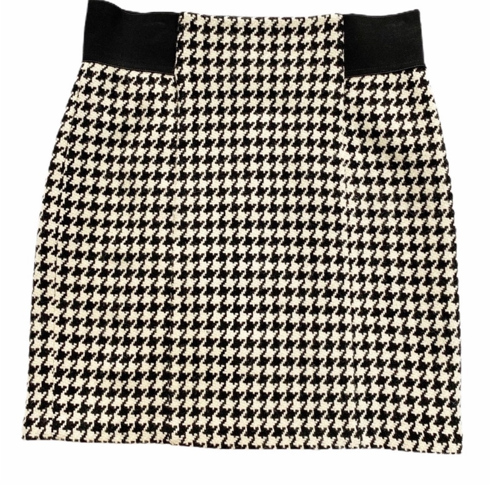 J McLaughlin Houndstooth Wool Pencil Skirt SZ 6